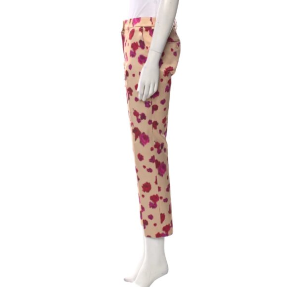 Michael Kors Floral Print Straight Leg Pants Size XS / US 2 - Picture 2 of 3